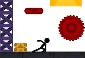 X Parkour gameplay showing stickman navigating obstacle course